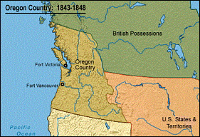 Map showing the Oregon Compromise transaction.